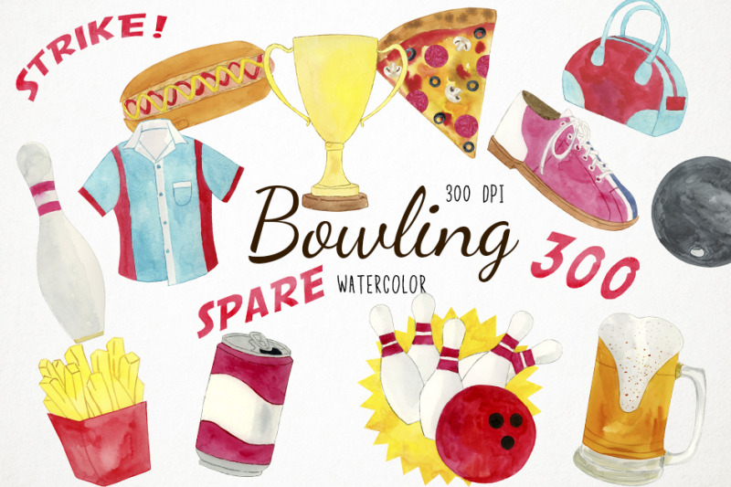 watercolor-bowling-clipart-bowling-clip-art