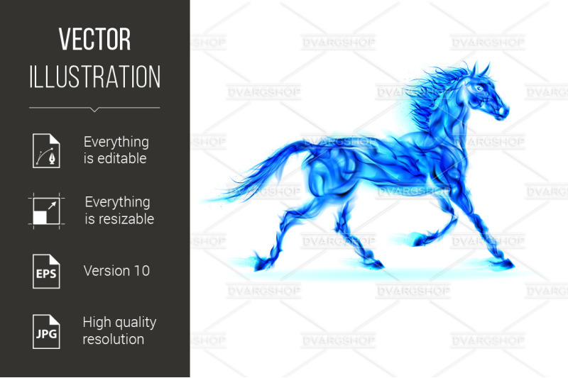 blue-fire-horse