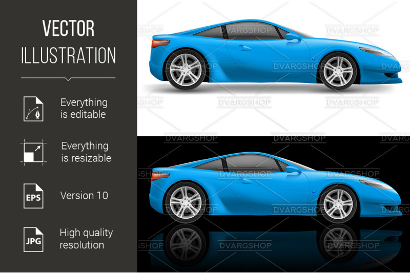 blue-sport-car