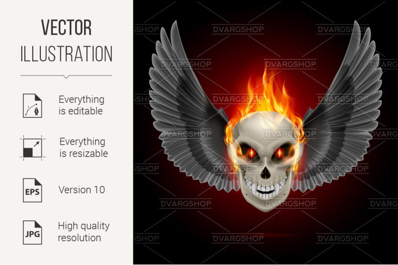 flaming-mutant-skull