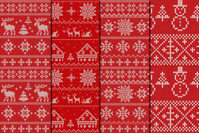knitted-christmas-seamless-patterns
