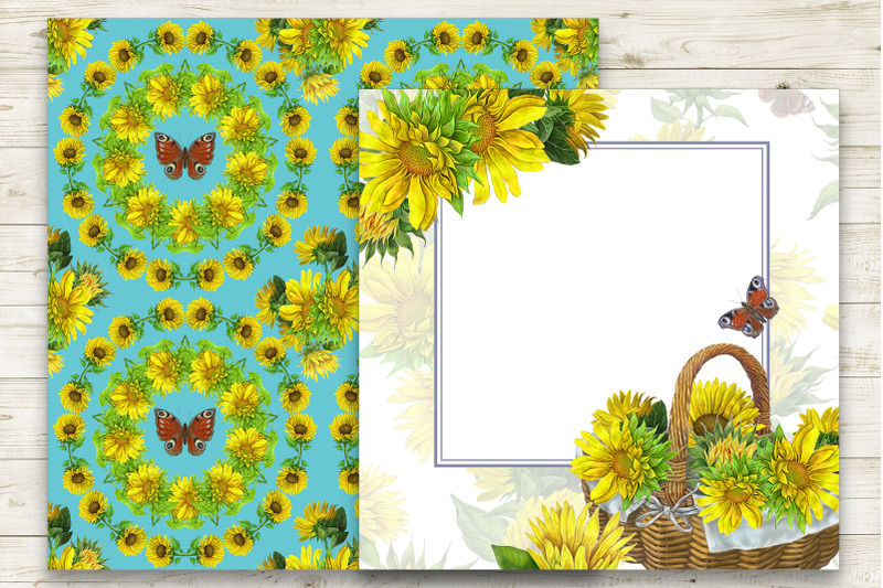sunflowers-seamless-patterns