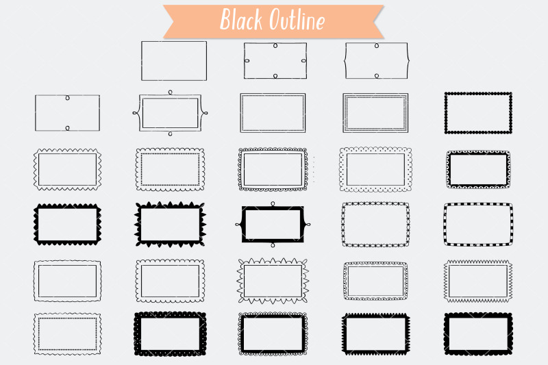 rectangular-frames-hand-drawn-oblong-border-amp-decorative-label