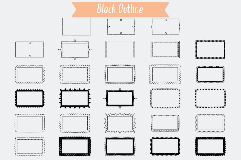 rectangular-frames-hand-drawn-oblong-border-amp-decorative-label