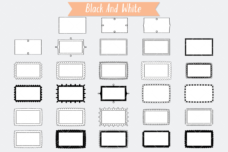 rectangular-frames-hand-drawn-oblong-border-amp-decorative-label