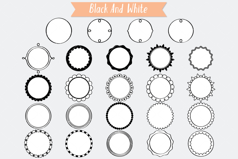 round-frames-hand-drawn-circle-border-amp-decorative-label