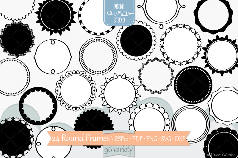 round-frames-hand-drawn-circle-border-amp-decorative-label