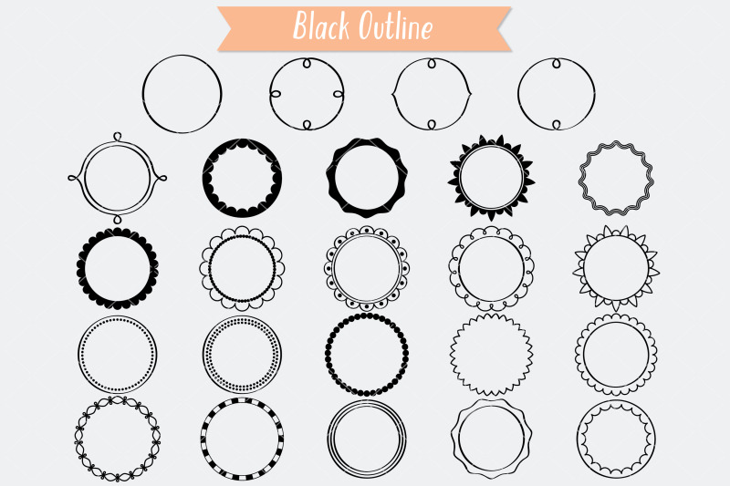 round-frames-hand-drawn-circle-border-amp-decorative-label