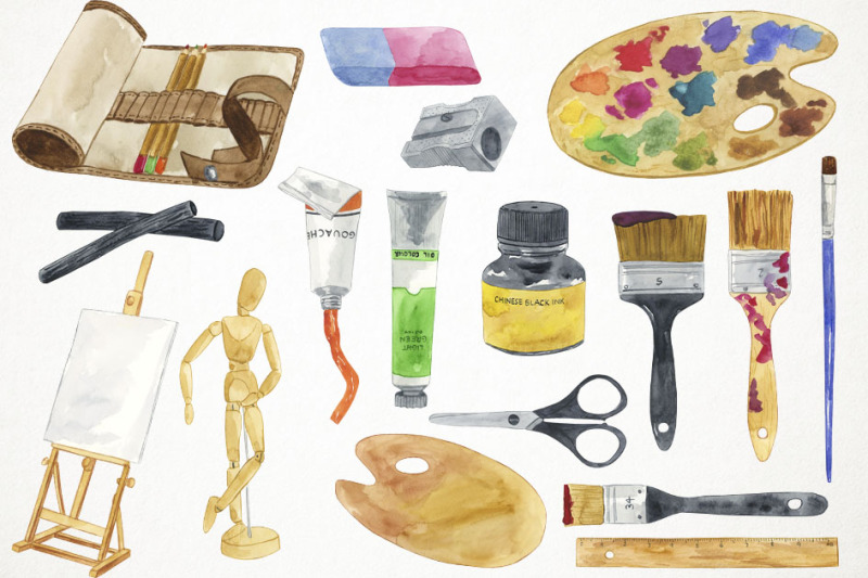 watercolor-arts-supplies-clipart-art-supplies-clip-art-school-suppli