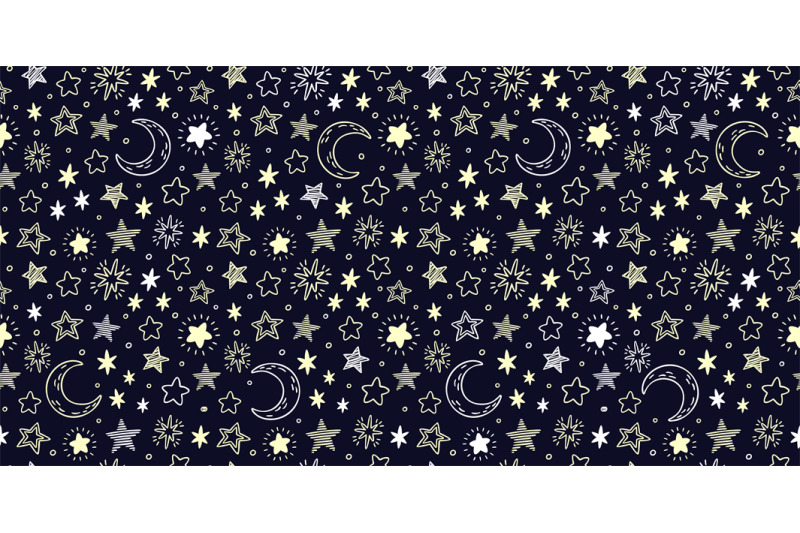 star-pattern-starry-sky-crescent-moon-and-bright-yellow-stars-seamle