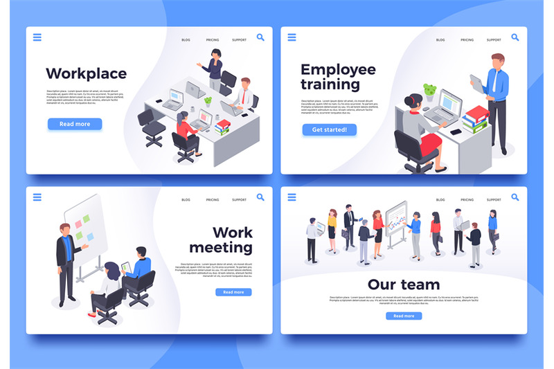 workplace-landing-page-office-workers-brainstorm-meeting-and-busines