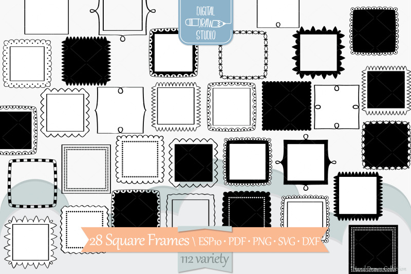 square-frames-hand-drawn-border-amp-decorative-label