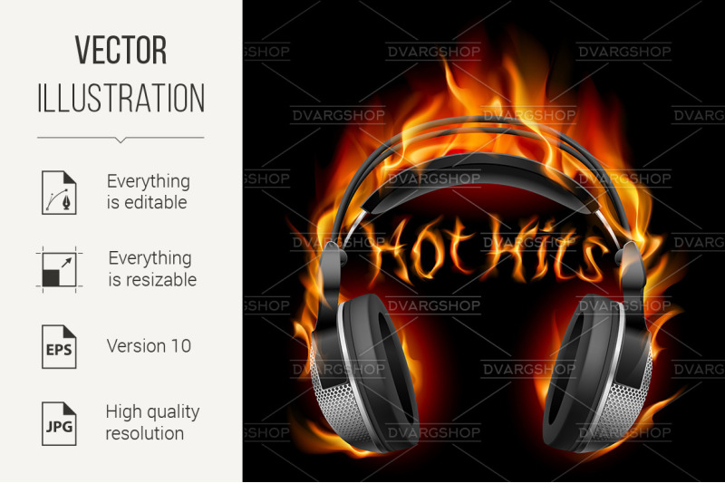 headphones-in-fire