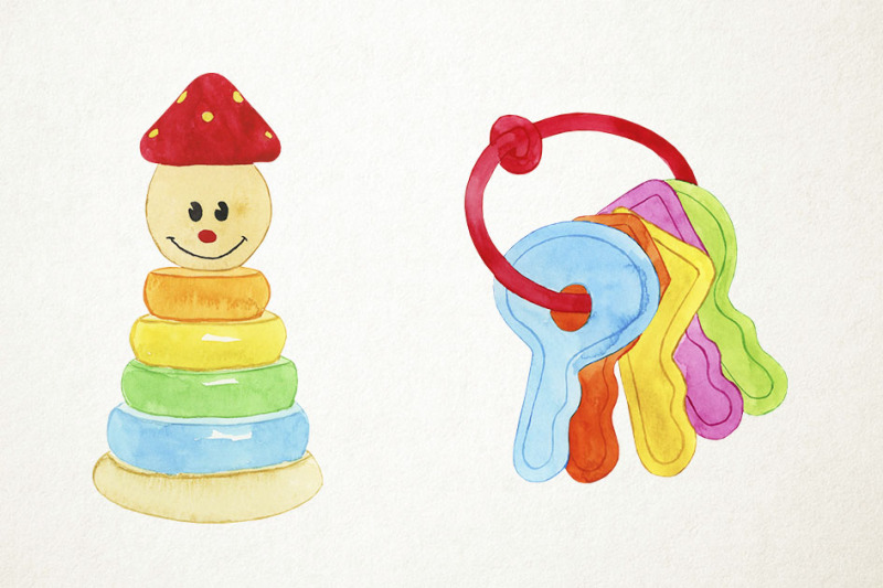 watercolor-toys-clipart-toys-clip-art