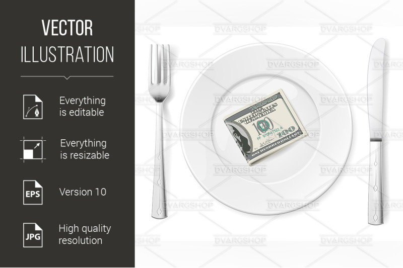 dollars-on-plate