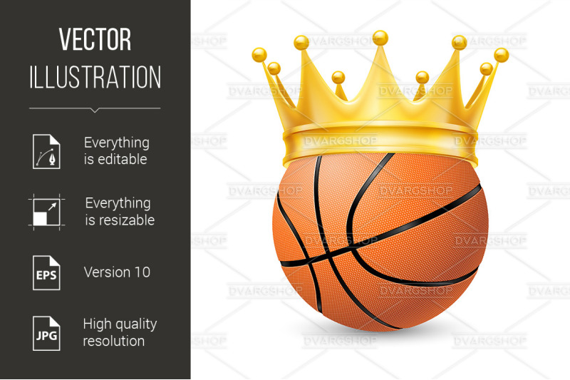 gold-crown-on-a-basketball-bal