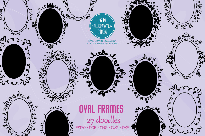 oval-doodle-frames-hand-drawn-round-border-wreath-monogram