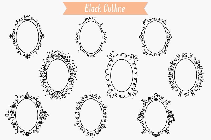 oval-doodle-frames-hand-drawn-round-border-wreath-monogram