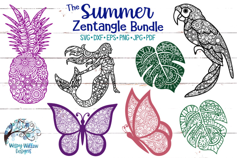 The Summer Zentangle SVG Bundle Cricut Explore