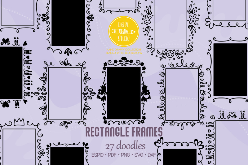 rectangle-doodle-frames-hand-drawn-oblong-border-wreath-monogram