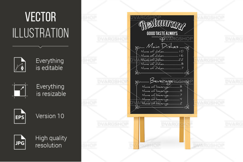 menu-black-board