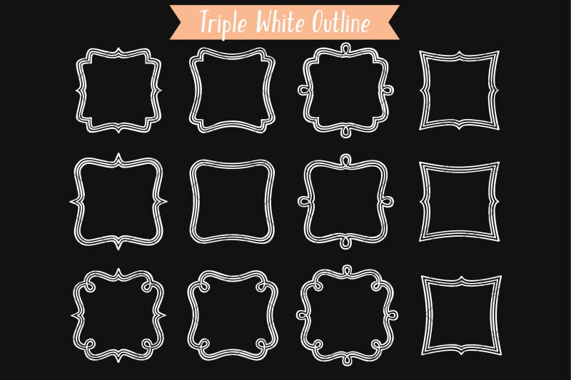 fancy-square-frames-white-hand-drawn-border-monogram