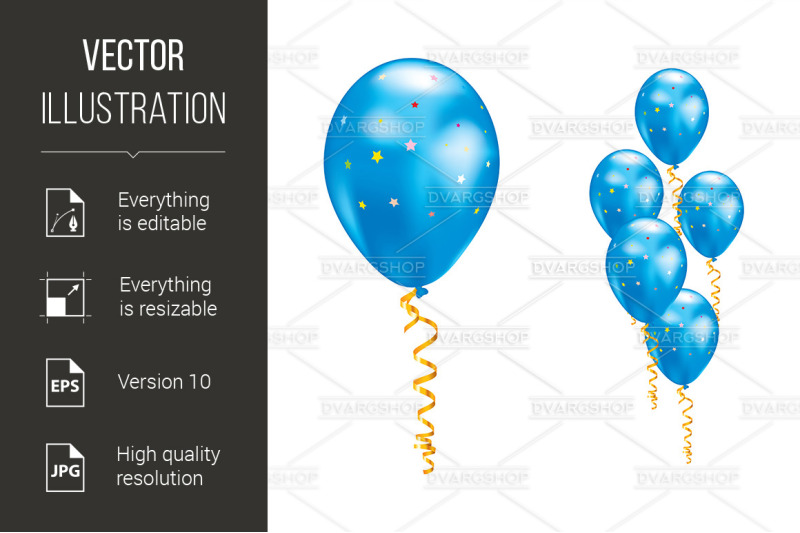 balloons-with-stars-and-ribbons