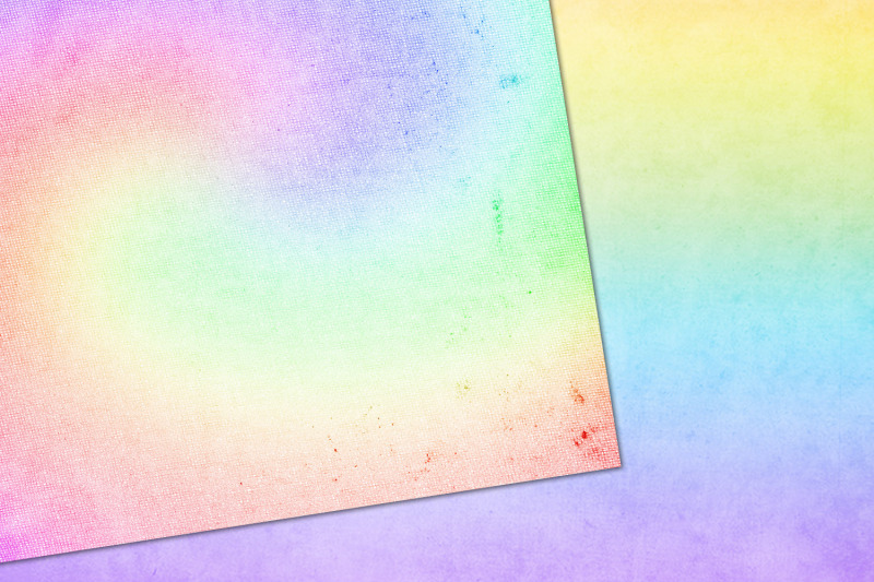 Rainbow Pastel Watercolor Digital Paper By Digital Curio