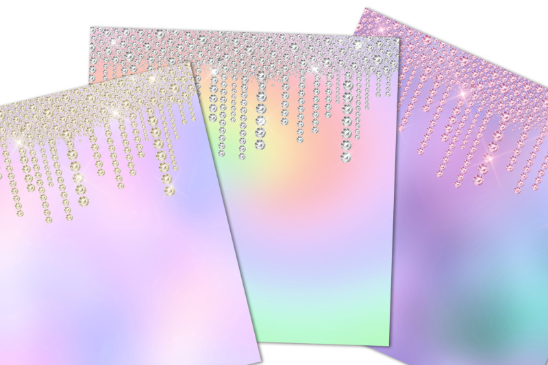 rainbow-diamond-drips-digital-paper