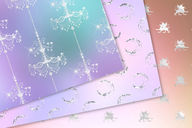 silver-unicorn-pastel-digital-paper