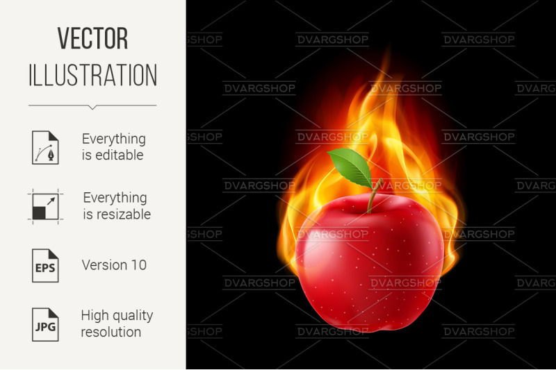 red-apple-in-the-fire