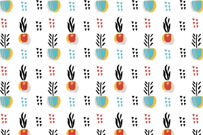 pot-plant-patterns-set