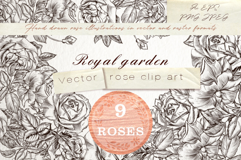 royal-garden-vector-clipart-set