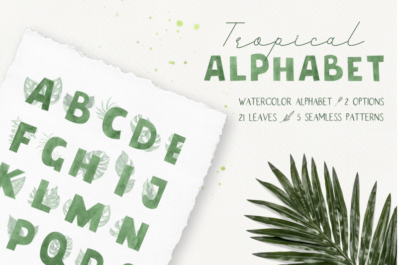 tropical-alphabet-hand-drawn-watercolor-illustrations
