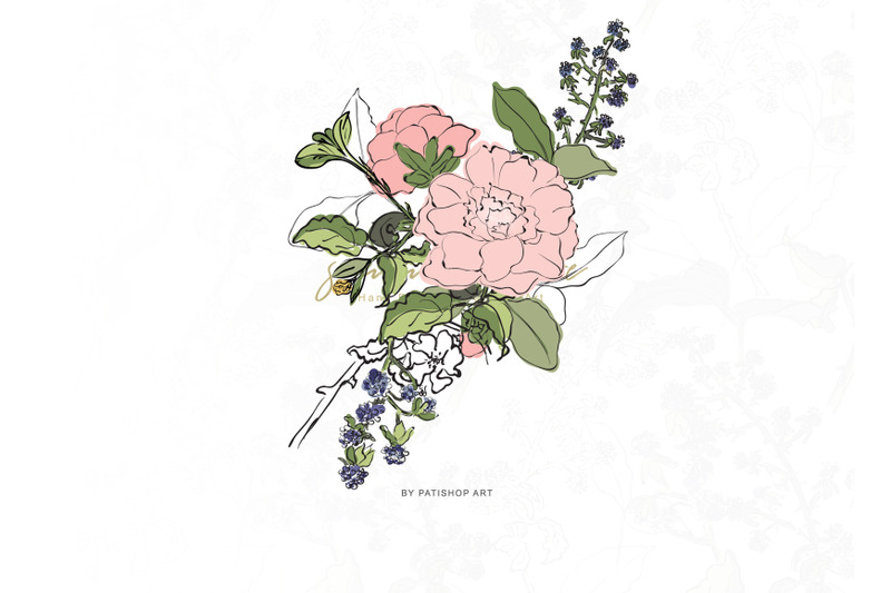 hand-drawn-floral-amp-black-berry-clip-art-collection