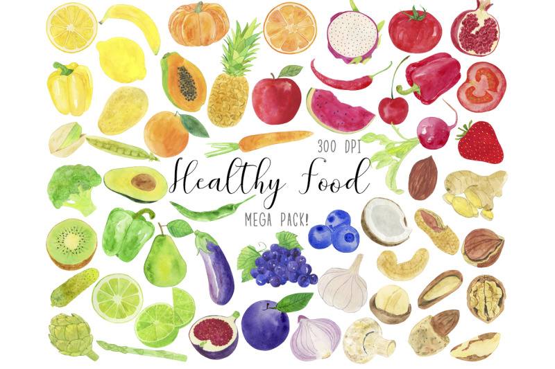 watercolor-healthy-food-clipart-healthy-food-clip-art-fruits-clipart