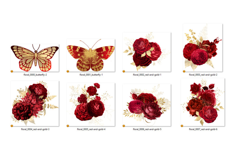 red-and-gold-floral-clipart