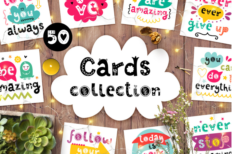 50-decorative-cards-set