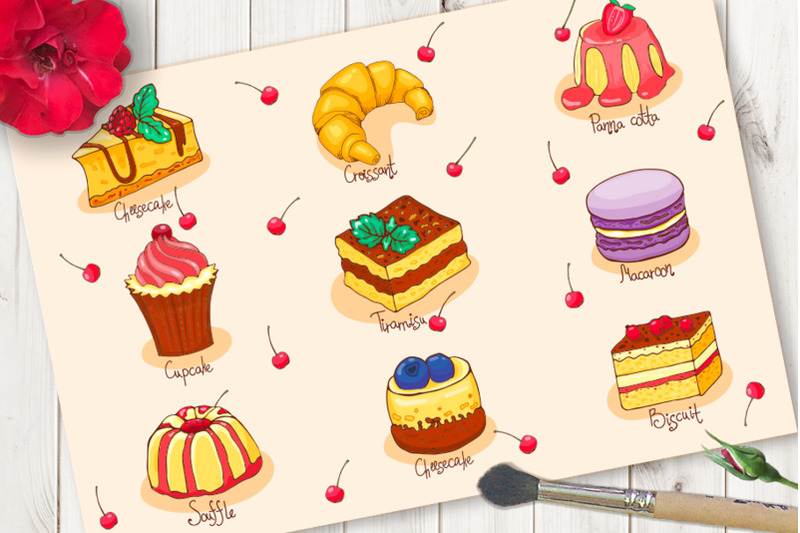 cakes-and-desserts-vector-set