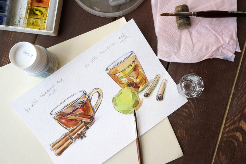 watercolor-tea-2-vector-set