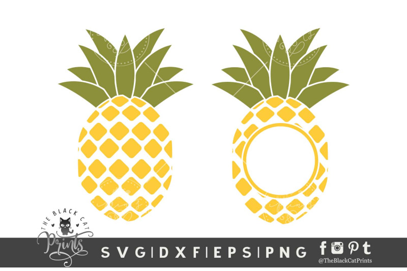 Download Pineapple Monogram SVG DXF EPS PNG By TheBlackCatPrints ...