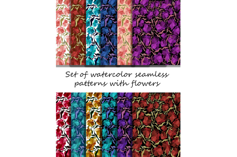 12-seamless-watercolor-patterns-with-flowers