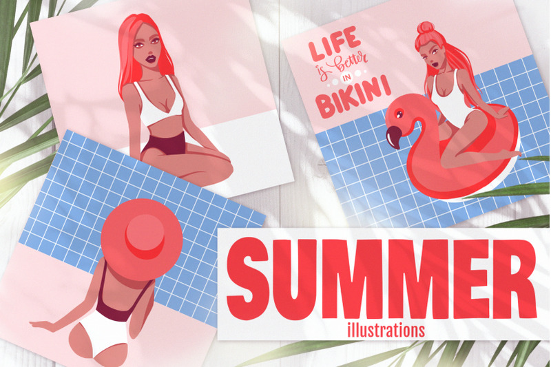 summer-girls-vector-illustrations