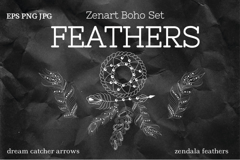 zenart-boho-feathers-set