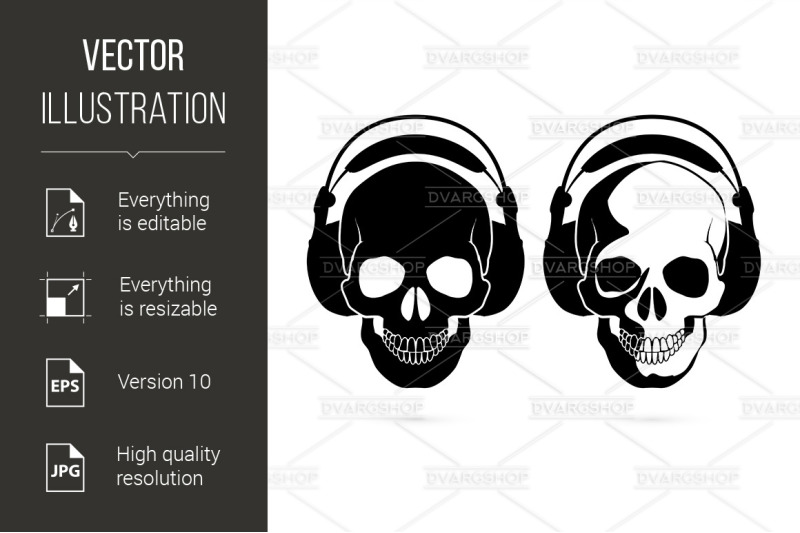 skull-with-headphone