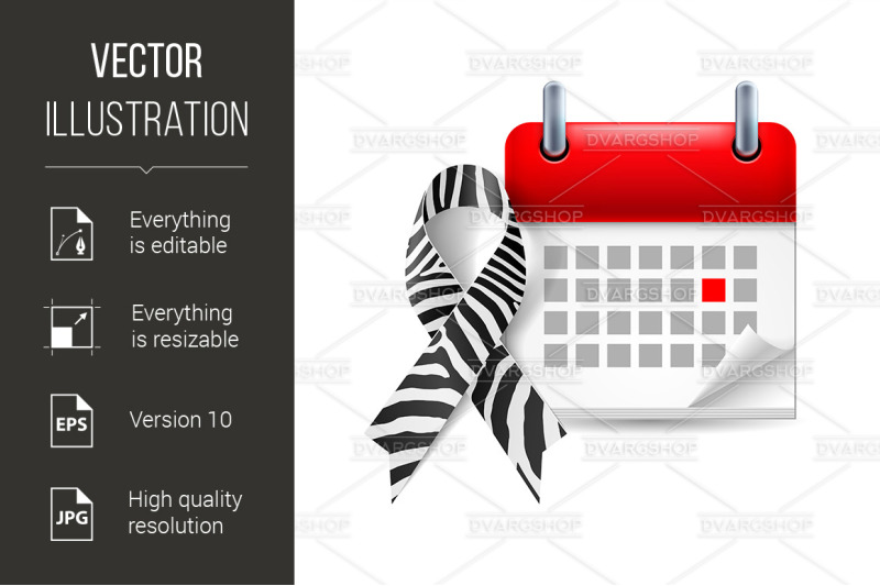 zebra-print-awareness-ribbon-and-calendar