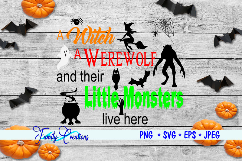 a-witch-a-werewolf-and-their-little-monsters-live-here