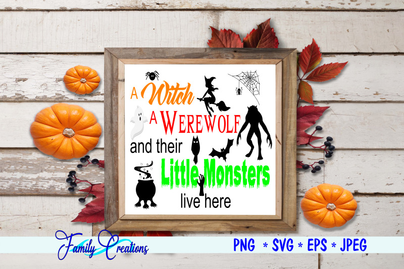 a-witch-a-werewolf-and-their-little-monsters-live-here