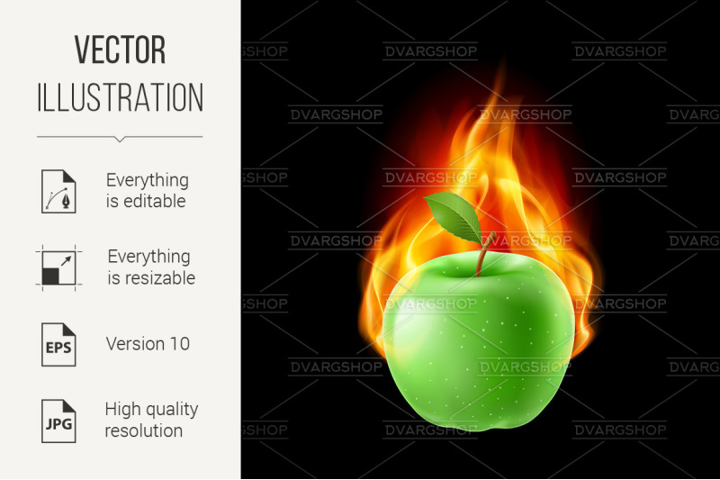 green-apple-in-the-fire