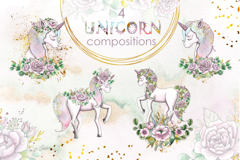 unicorns-watercolor-collection